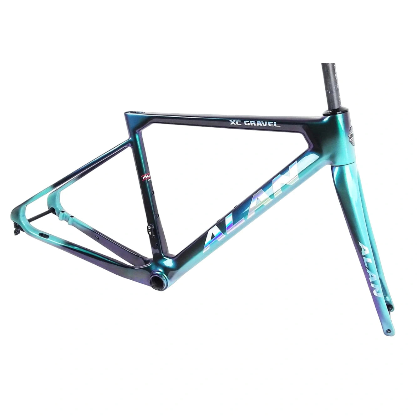 ALAN XC Gravel Carbon Frameset 2024 RC8 Green Purple Turquoise