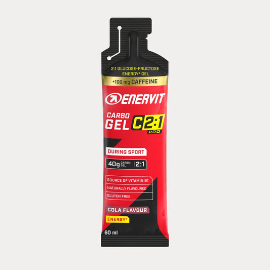 ENERVIT C2:1 Carbo Gel 60ml (24 pcs) Cola with 100mg Caffeine