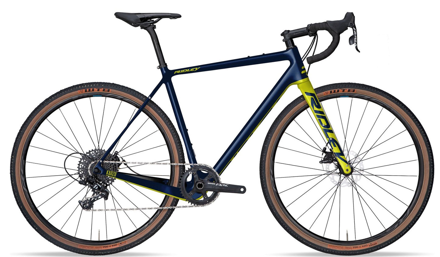 Ridley Kanzo Adventure 1.0 Gravel Bike | blue/yellow | SRAM Rival 1x11 Speed