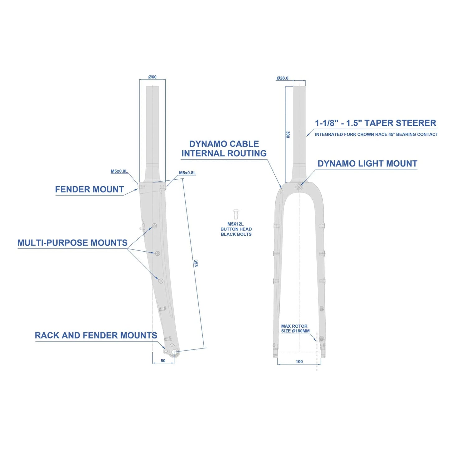 Ritchey WCS Carbon Tapered Adventure Gravel Fork