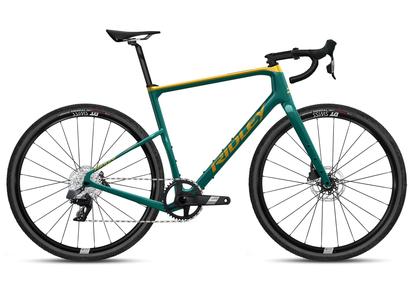 Ridley Kanzo Adventure Gravel Bike | Honey Gold Metallic / green | SRAM Apex XPLR AXS 1x12sp