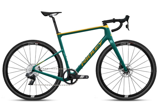 Ridley Kanzo Adventure Gravel Bike | Honey Gold Metallic / green | SRAM Apex XPLR AXS 1x12sp