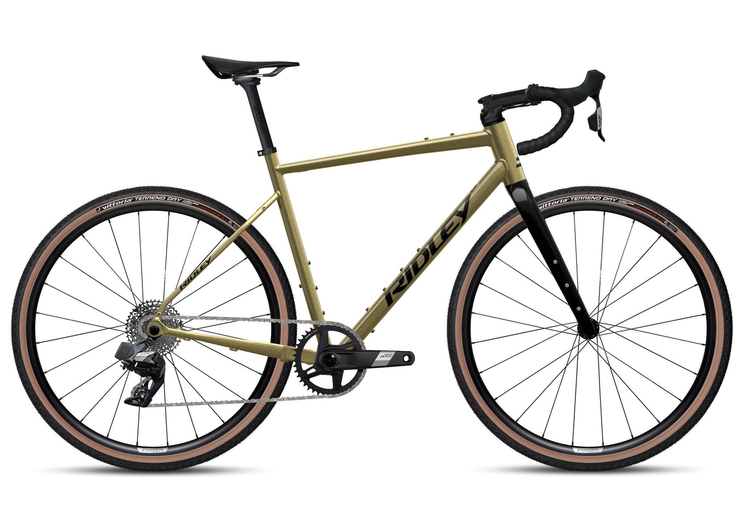 Ridley Kanzo Adventure Alu Gravel Bike | bronze green | SRAM Apex XPLR AXS 1x12sp