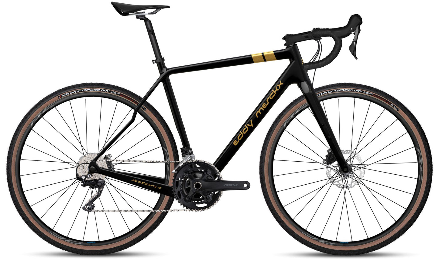 Eddy Merckx Strasbourg Carbon Gravel bike | black/gold | Shimano GRX400 2x10