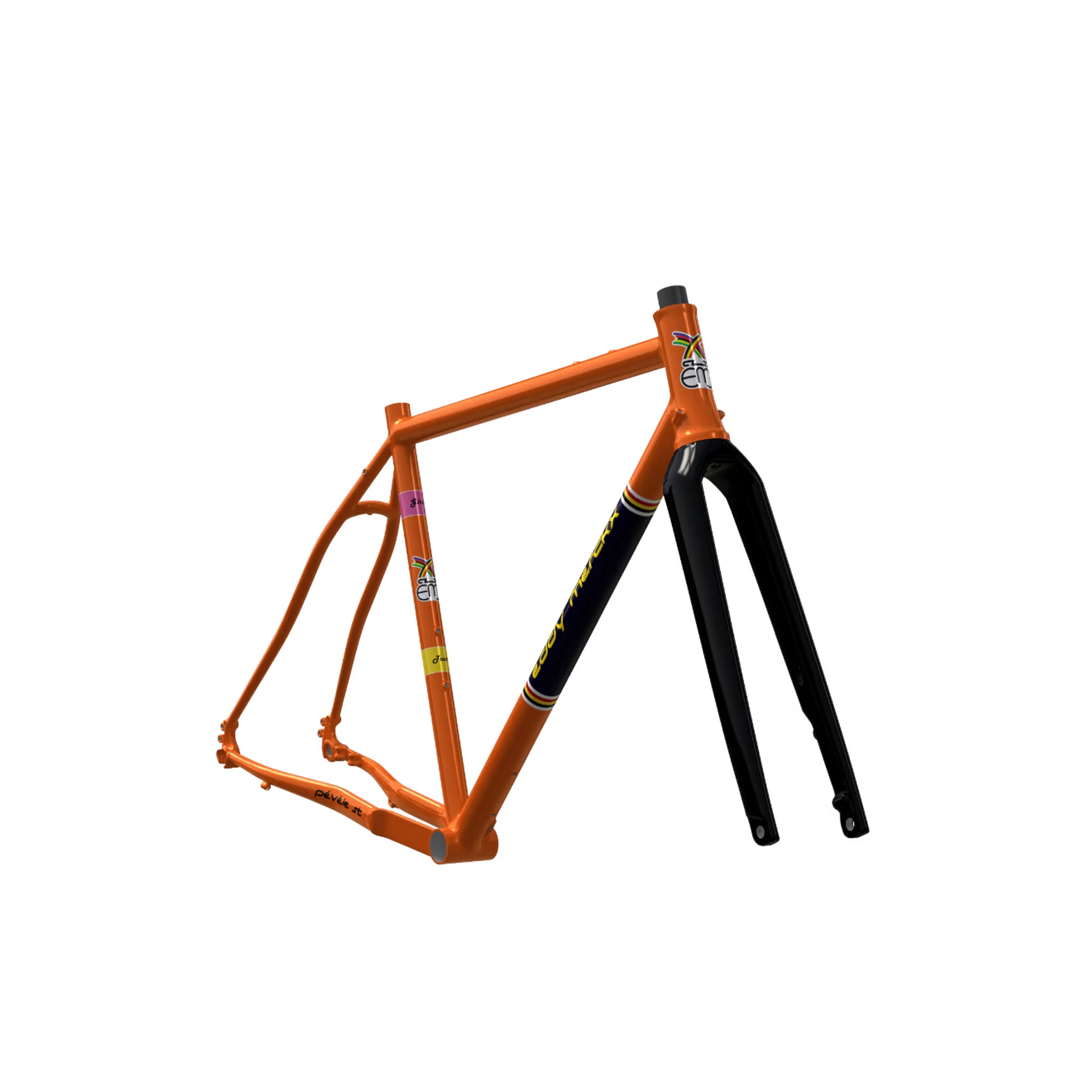Eddy Merckx Pévèle Steel Frameset Molteni Orange – GravelBikeShop