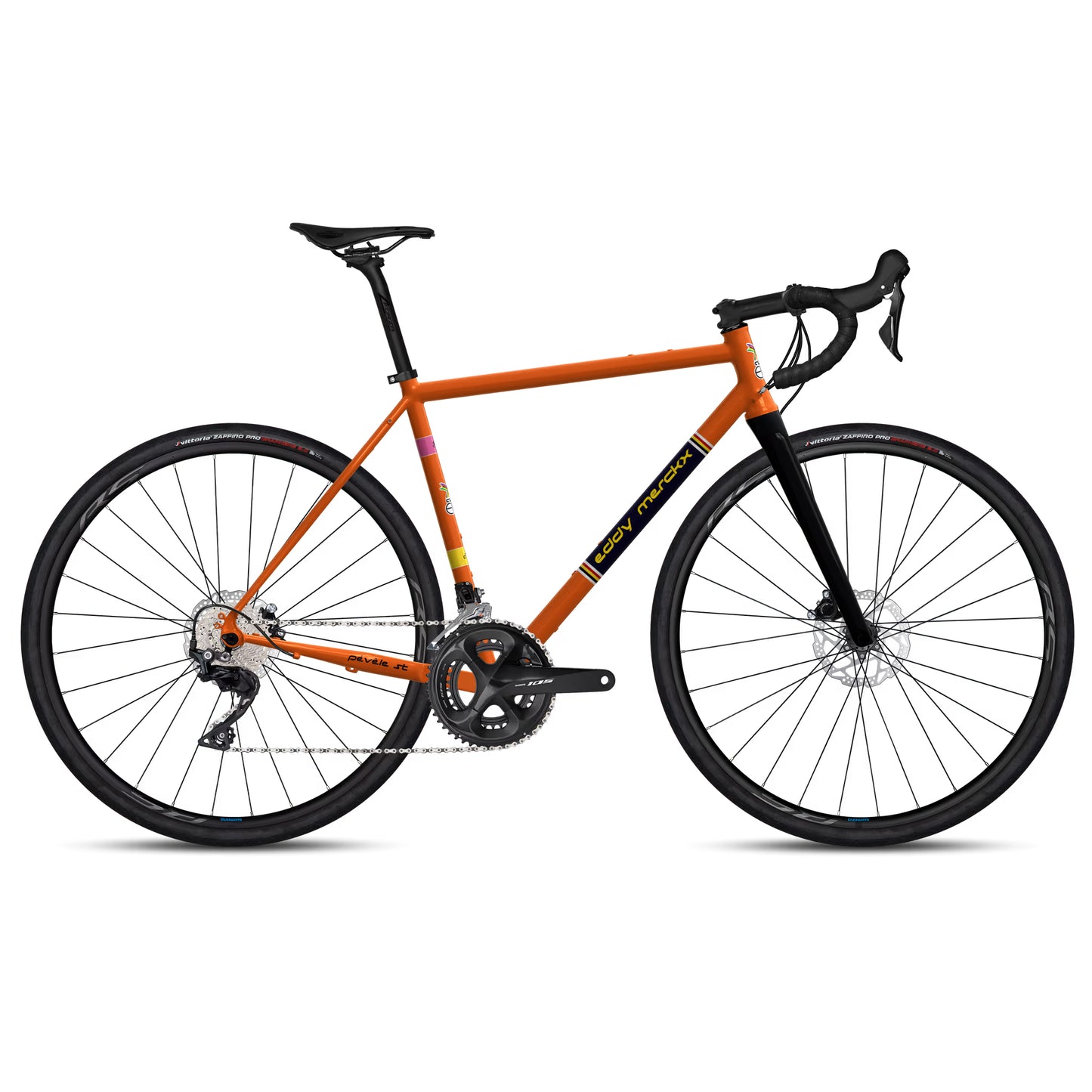 Eddy Merckx Pévèle Steel Frameset | Molteni Orange