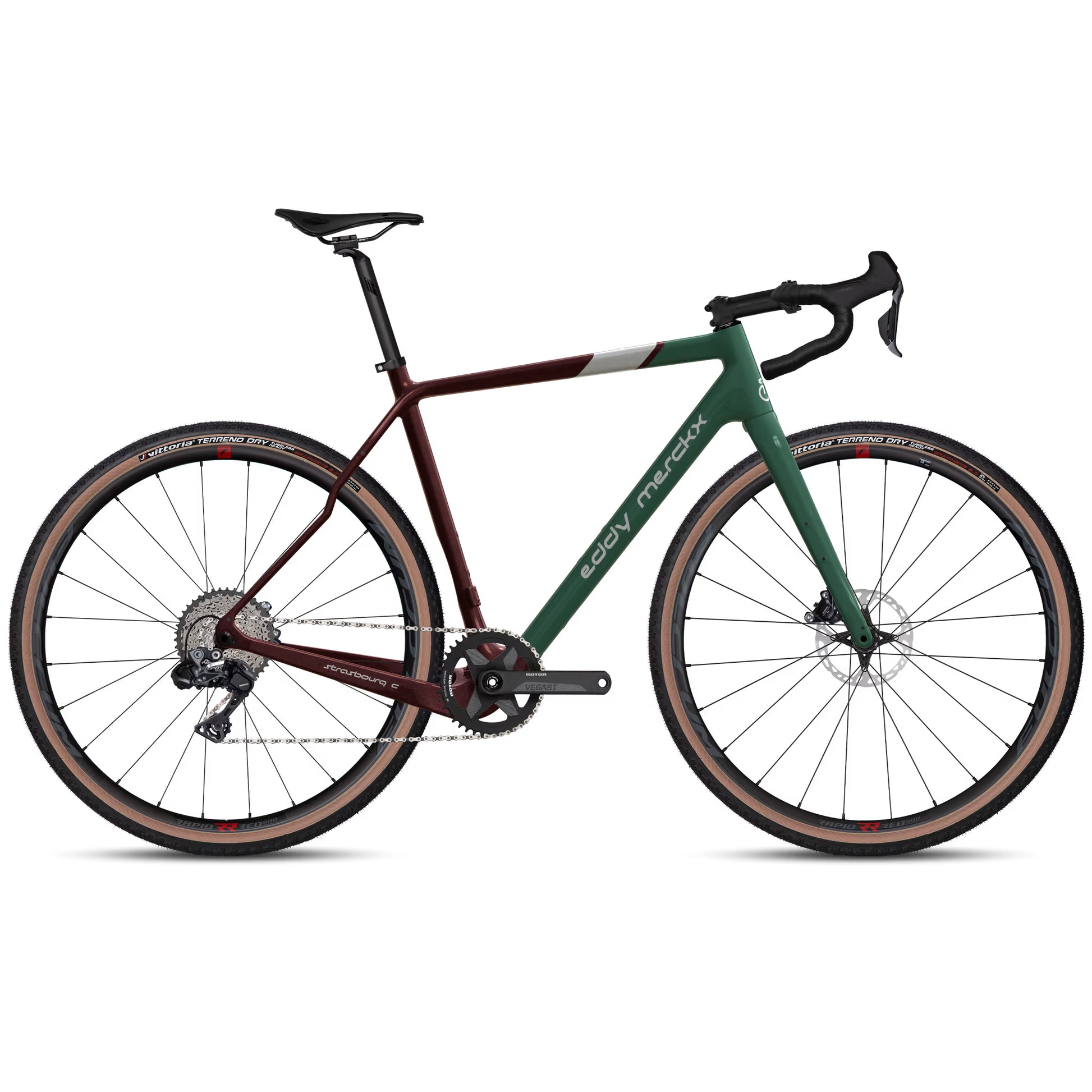 Eddy Merckx Strasbourg Carbon Frameset Green Red GravelBikeShop
