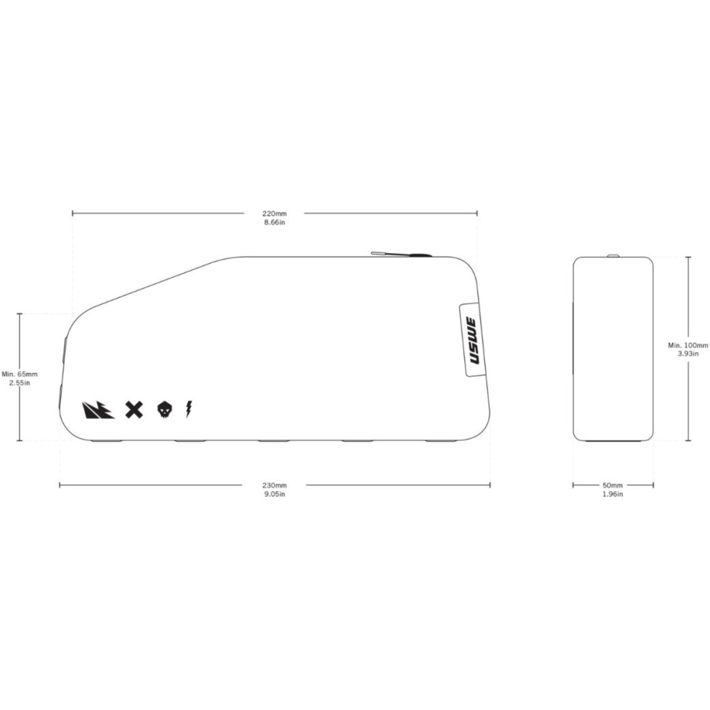 USWE Top Tube Bag Zipper