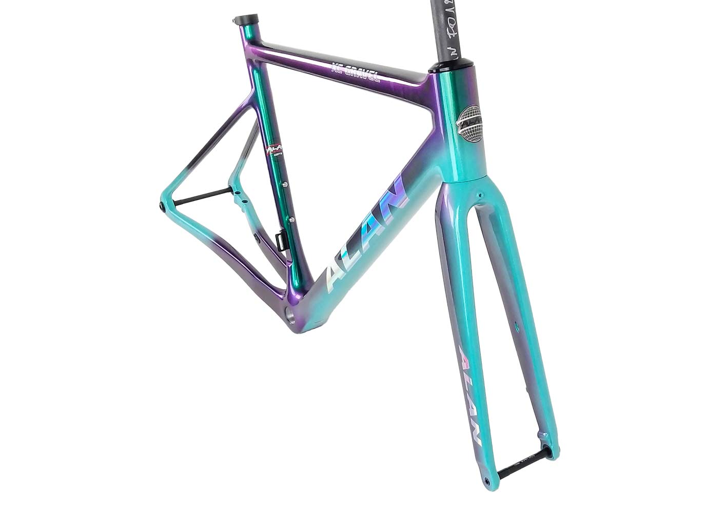 ALAN XC Gravel Carbon Frameset | RC8 white EMERALD PURPLE