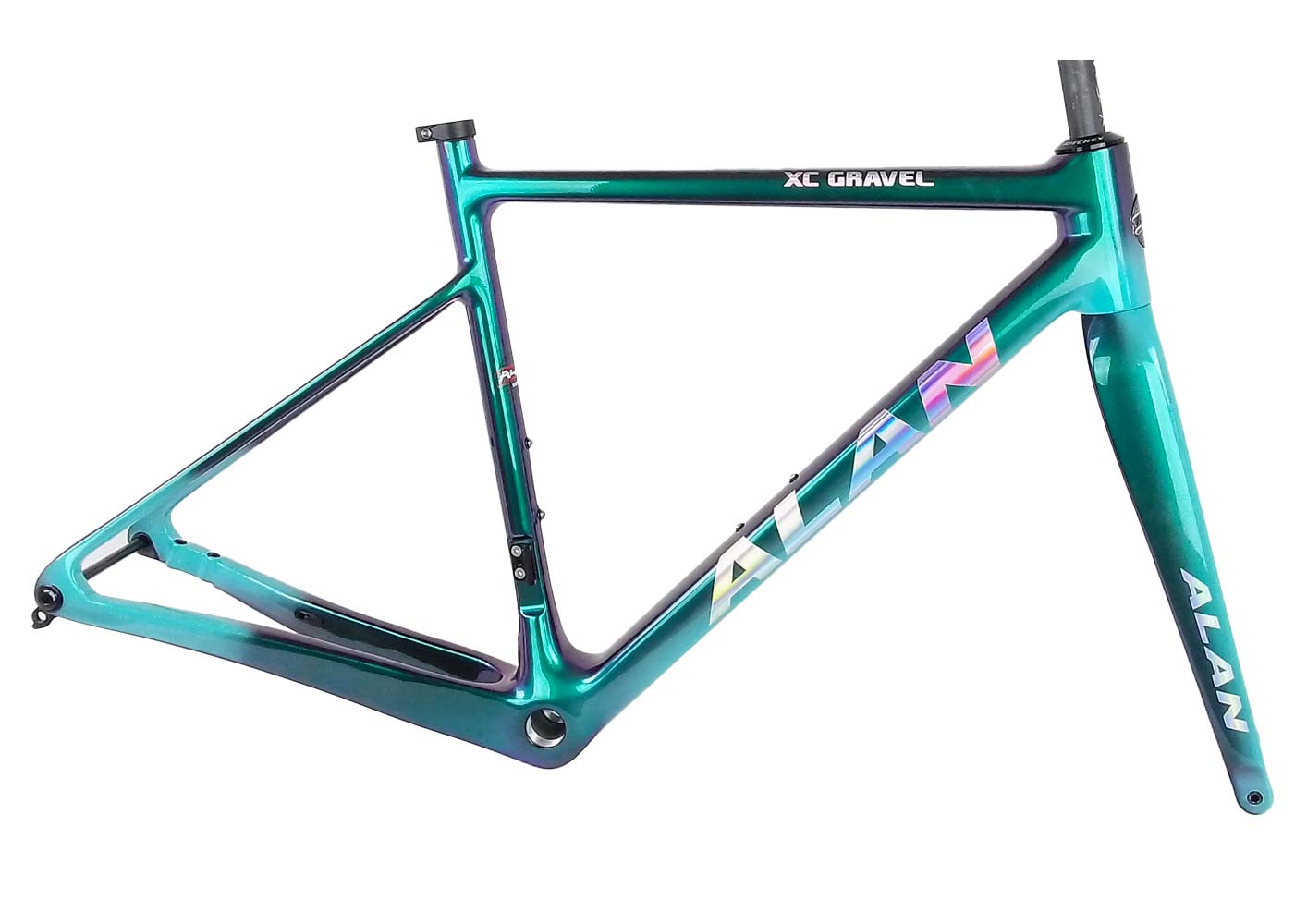 ALAN XC Gravel Carbon Frameset | RC8 white EMERALD PURPLE