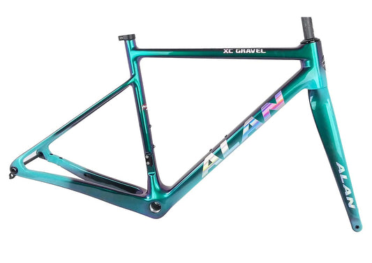 ALAN XC Gravel Carbon Frameset | RC8 white EMERALD PURPLE