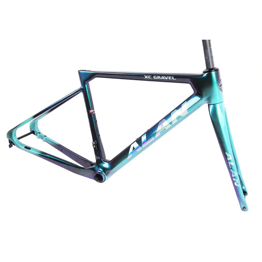 ALAN XC Gravel Carbon Frameset | XCG1 Green Purple/Turquoise