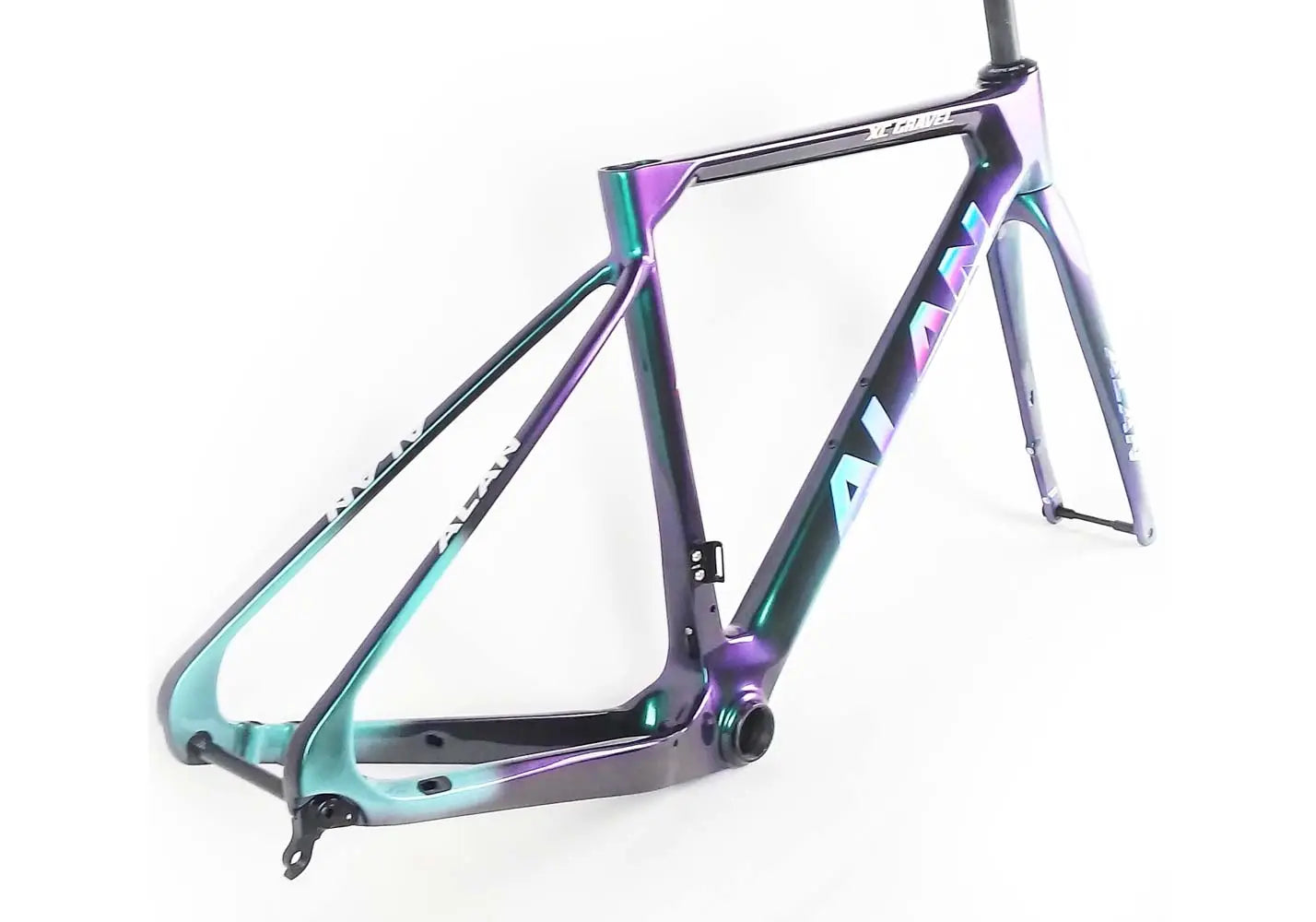 ALAN XC Gravel Carbon Frameset | XCG1 Green Purple/Turquoise