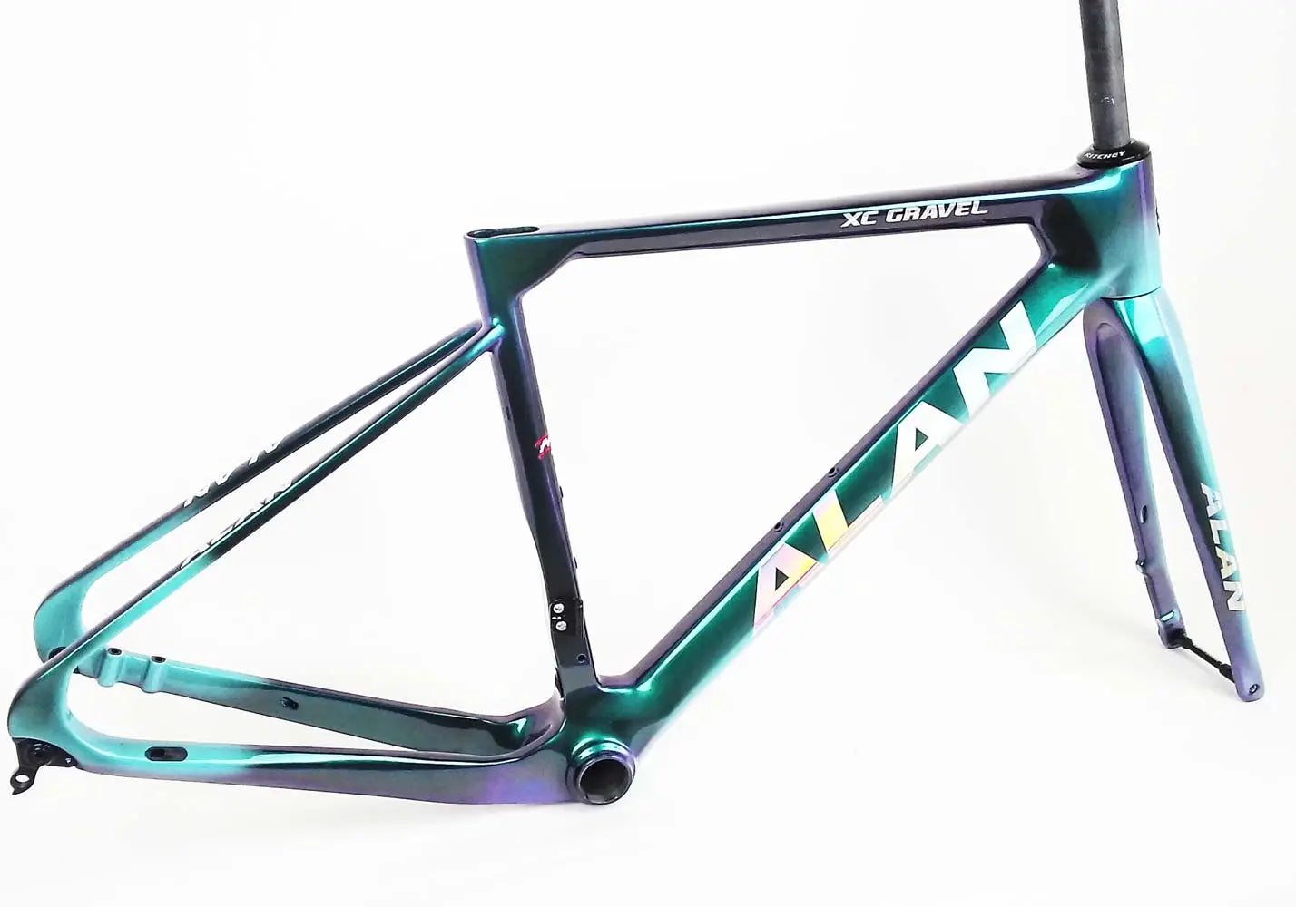 ALAN XC Gravel Carbon Frameset | XCG1 Green Purple/Turquoise