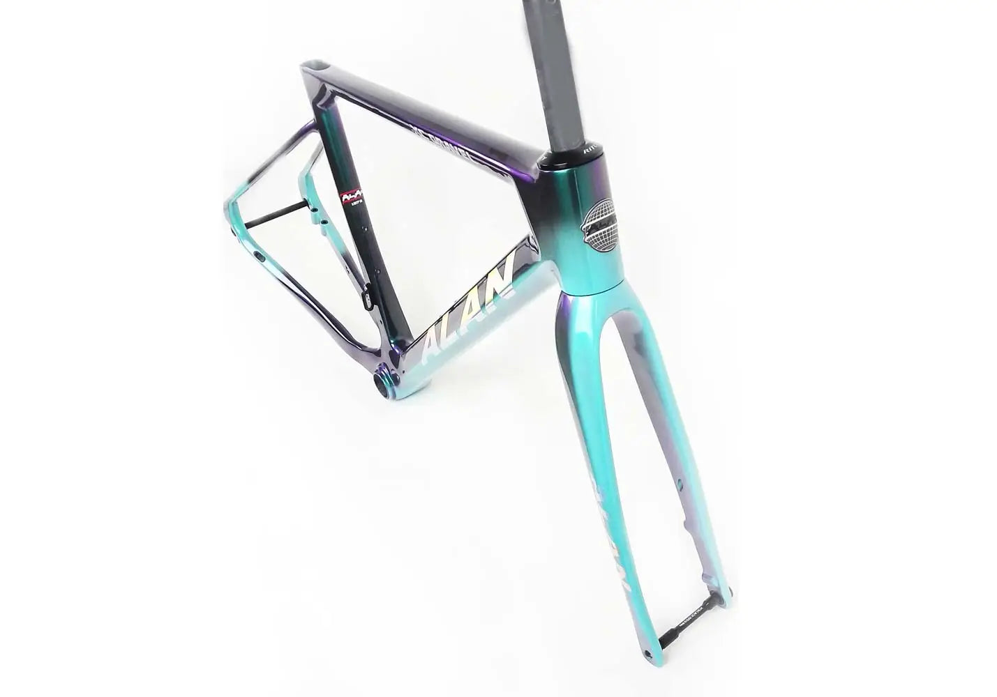 ALAN XC Gravel Carbon Frameset | XCG1 Green Purple/Turquoise