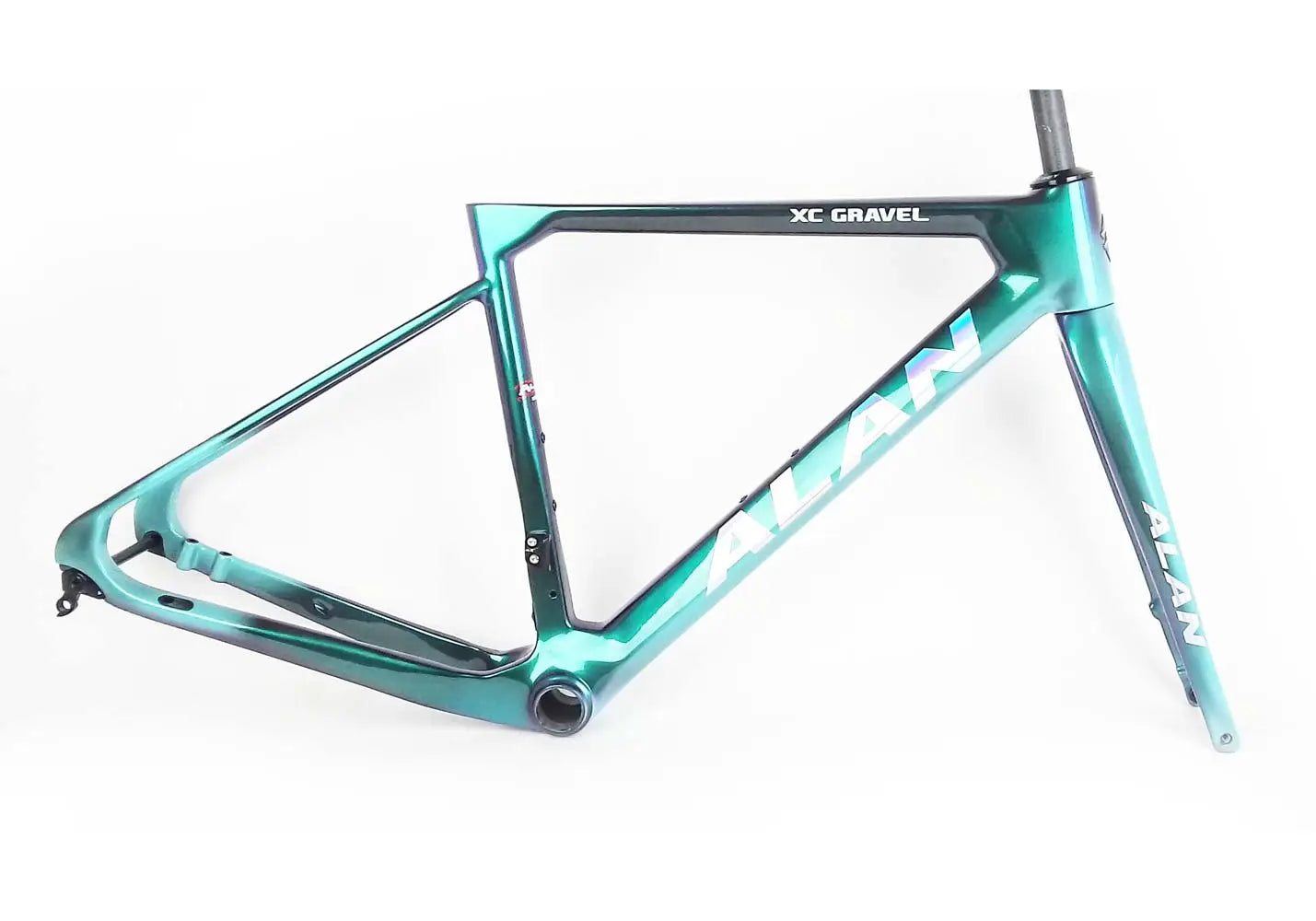 ALAN XC Gravel Carbon Frameset | XCG1 Green Purple/Turquoise