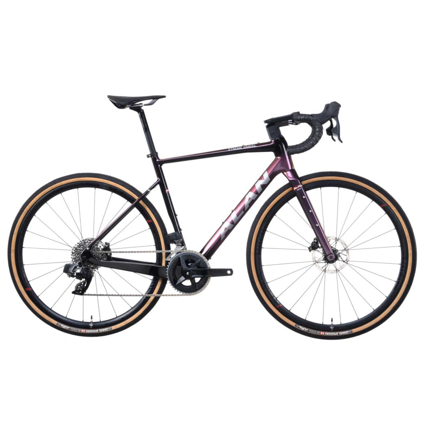 ALAN Xtreme Gravel Carbon Bike | XG4 Golden Purple | Rival AXS XPLR 2x12 Speed