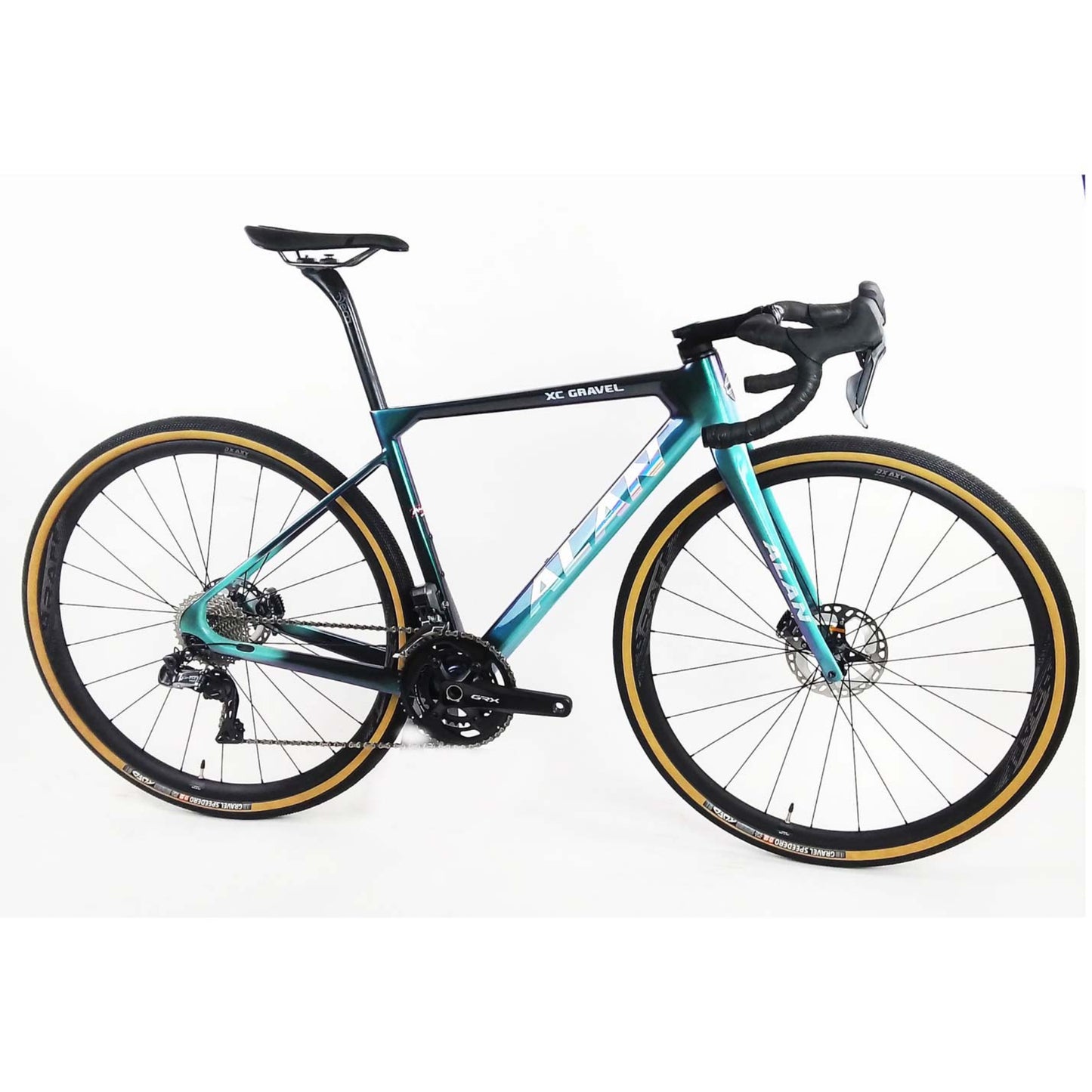 ALAN XC Gravel Carbon | XCG1 Green Purple/Turquoise | Rival XPLR AXS 1x12 Speed